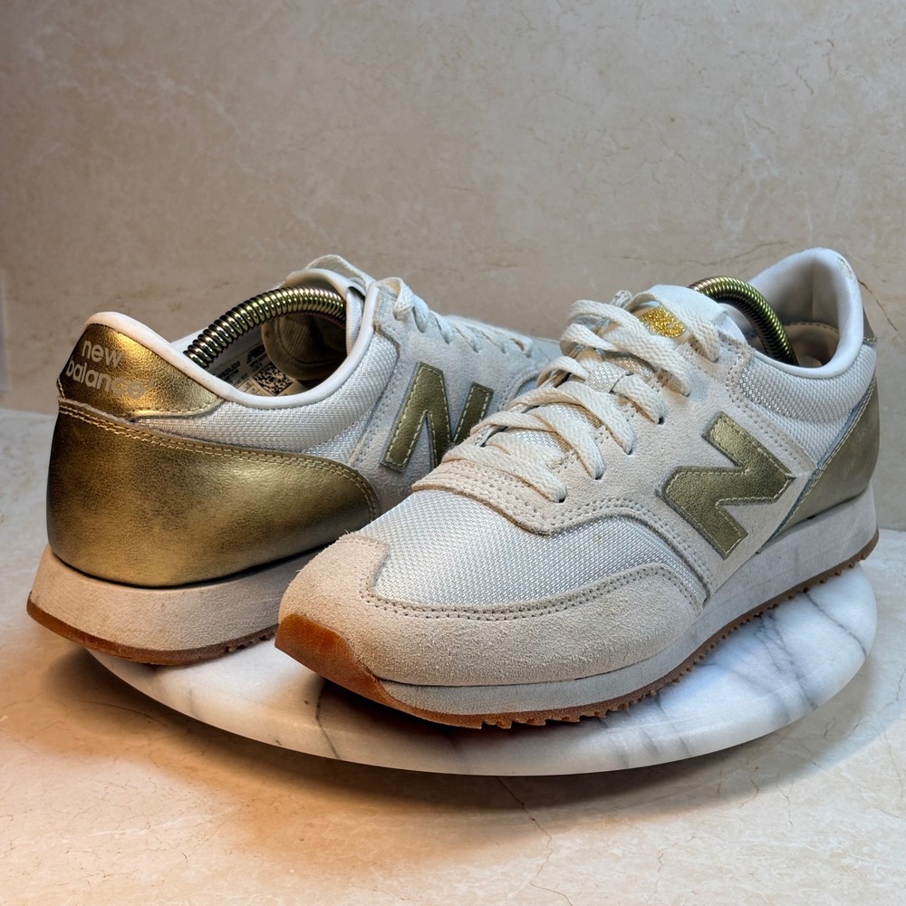 New Balance CW620JD2 Gold White Suede Mesh Women's Running Shoes Sneakers‎ 9.5